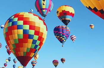 colorful balloons in the blue sky