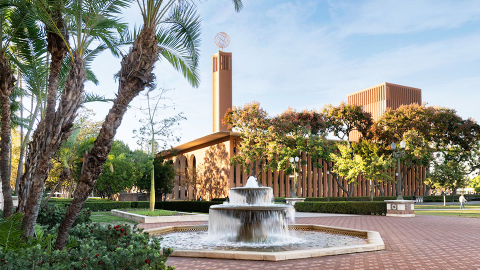 Carolyn Craig Franklin Library Garden Courtyard and Fountain