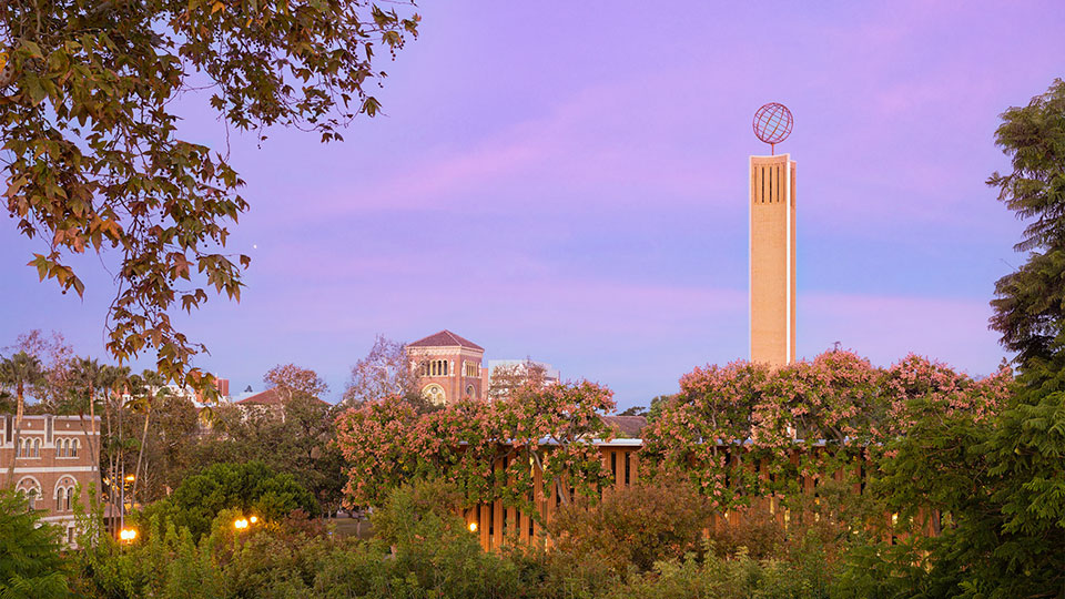USC campus at sunrise